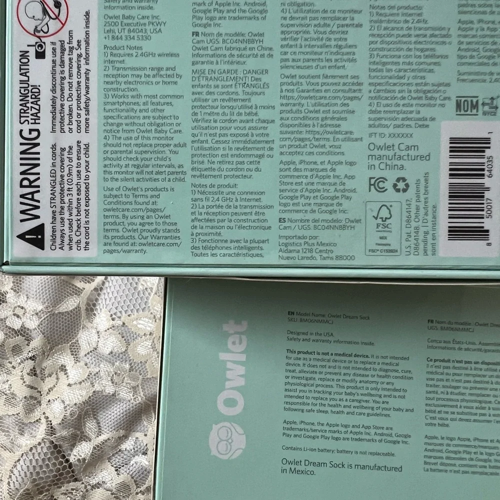 Owlet Baby Monitor and Sock Set